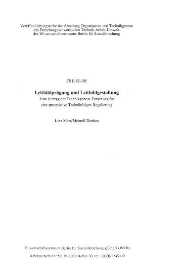 bindung verschiede- ner Wissenskulturen (WK) - WZB