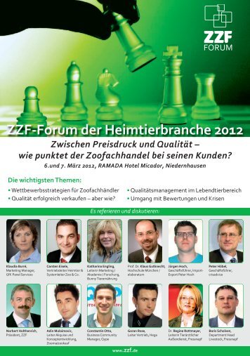 ZZF-Forum der Heimtierbranche 2012 Zwischen Preisdruck und