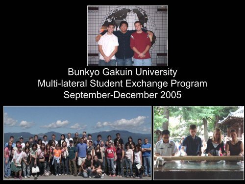 Bunkyo Gakuin University Multi-lateral Student Exchange Program ...