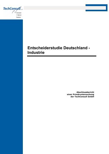 2 Entscheideranalyse - TechConsult