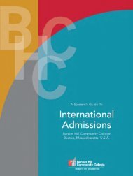 International Guide to Admission - Bunker Hill Community College