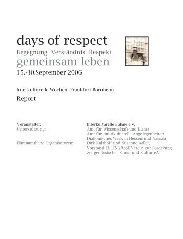 Rückblick - Days of Respect