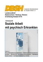Soziale Arbeit mit psychisch Erkrankten - DBSH LV Niedersachsen