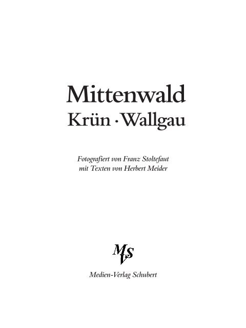 Mittenwald - Medien-Verlag Schubert