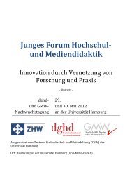 Junges Forum Hochschul-‐ und Mediendidaktik - ZHW - Universität ...