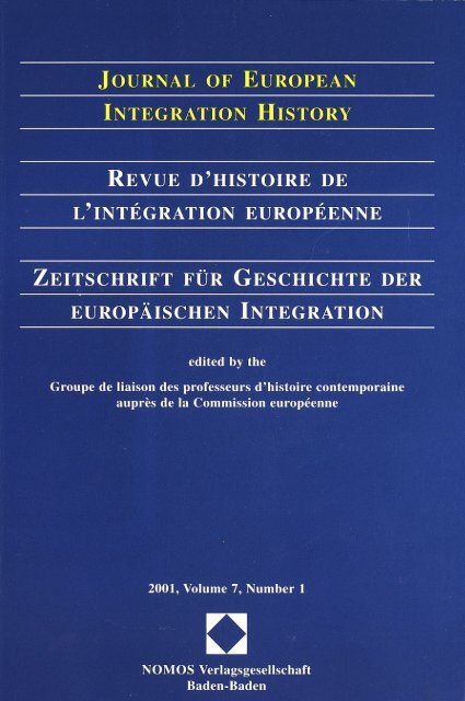 journal of european integration history revue d'histoire de l ...