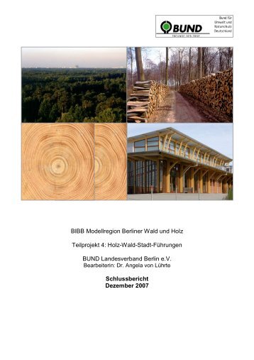 BIBB Modellregion Berliner Wald und Holz Teilprojekt 4: Holz-Wald ...