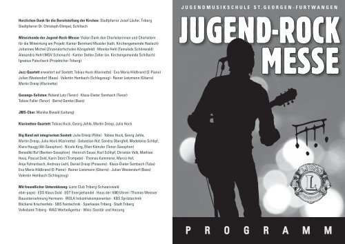 Jugend-rock-messe - Jugendmusikschule St. Georgen