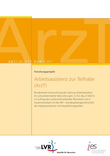 Arbeitsassistenz zur Teilhabe (ArzT) - Landschaftsverband Rheinland