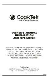 owner's manual installation and operation - Michael W. Buder
