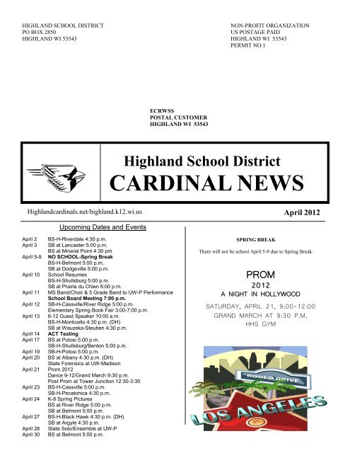 CARDINAL NEWS - Highland School District