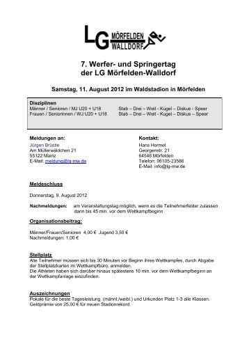 7. Werfer - LG Mörfelden-Walldorf