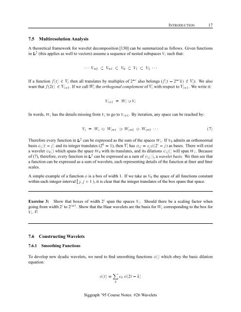 Wavelets - Caltech Multi-Res Modeling Group