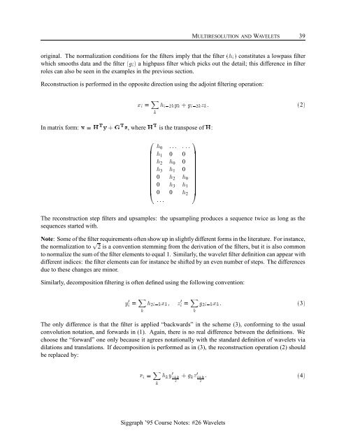 Wavelets - Caltech Multi-Res Modeling Group