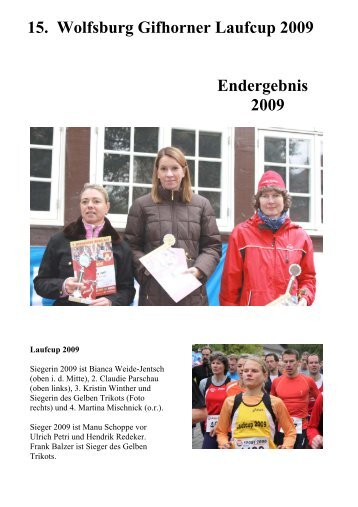 Endergebnis 2009 - Laufelf