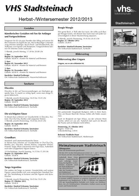 Programm Herbst/Winter 2012/13 Programm Herbst/Winter 2012/13