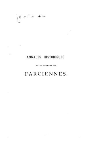 FARCIENNES. - Mémoires du Hainaut