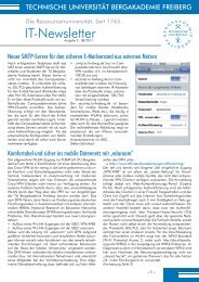 IT-Newsletter - Universitätsrechenzentrum - TU Bergakademie ...