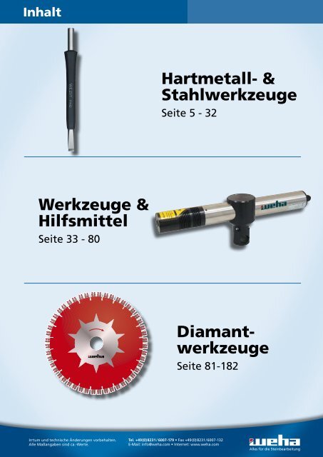 Diamant- werkzeuge Hartmetall- & Stahlwerkzeuge Werkzeuge
