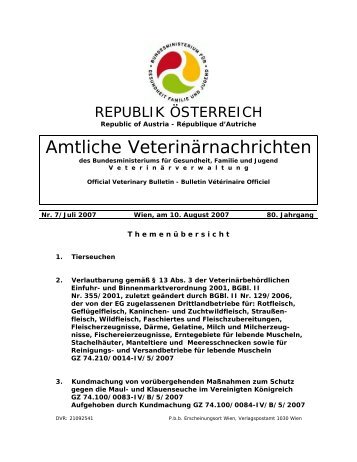 Verwaltungsbezirke in Österreich - Bundesministerium für Gesundheit