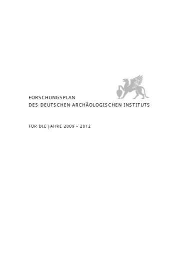 Forschungsplan - Deutsches Archäologisches Institut