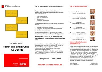 Politik aus einem Guss für Uehrde SPD