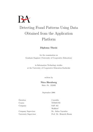 Detecting Fraud Patterns Using Data Obtained from the Application ...
