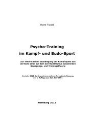 Psycho-Training im Kampf- und Budo-Sport - Horst Tiwald