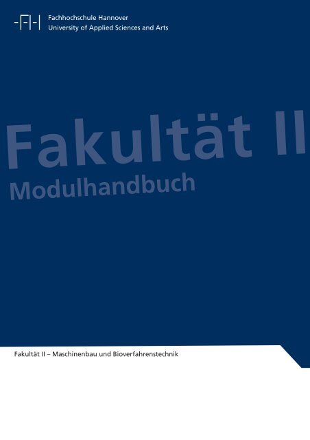 Modulhandbuch - Fakultät II