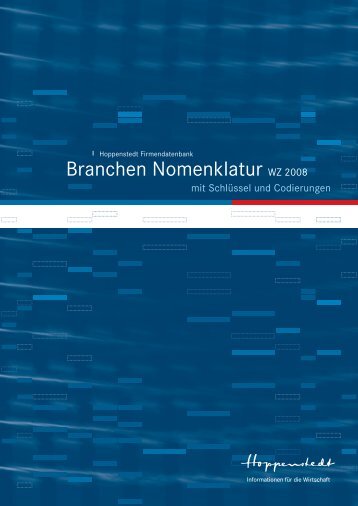Branchencode WZ 2008 - Hoppenstedt Firmeninformationen GmbH