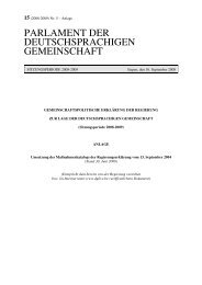 15 - Parlament der Deutschsprachigen Gemeinschaft