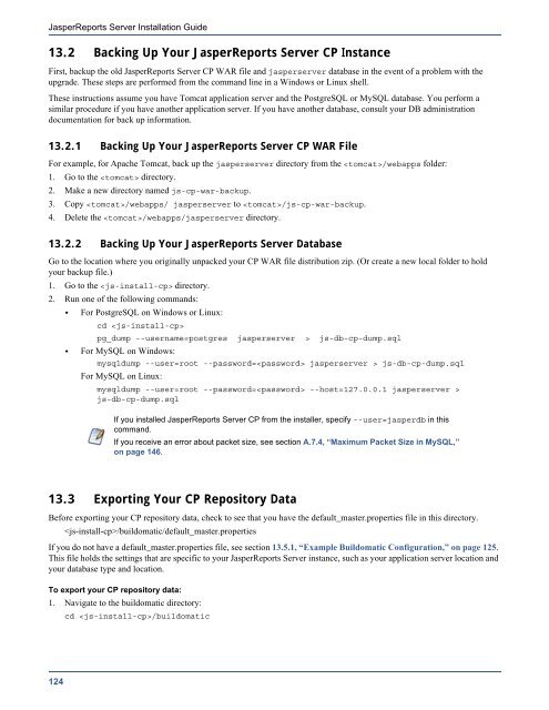 Jasperreports® Server Installation Guide 8.2.0 – ZOLQXW