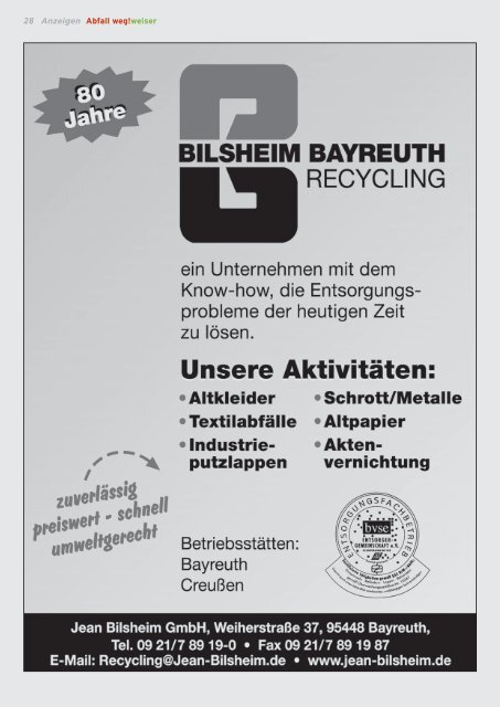 Müllvermeidung | Mülltrennung - Landkreis Bayreuth