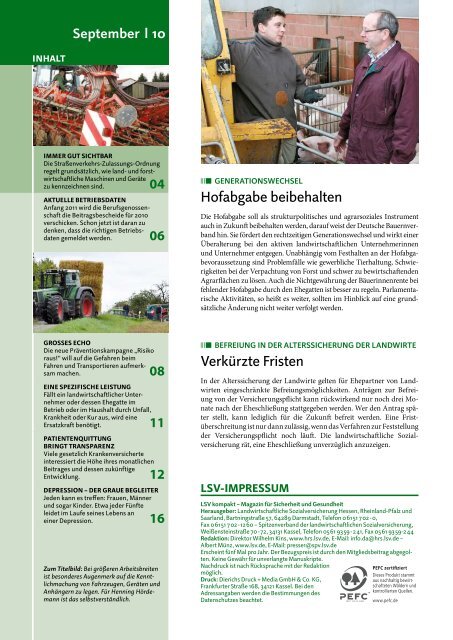 LSV kompakt September 2010 - Die Landwirtschaftliche ...