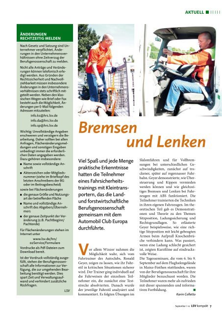 LSV kompakt September 2010 - Die Landwirtschaftliche ...