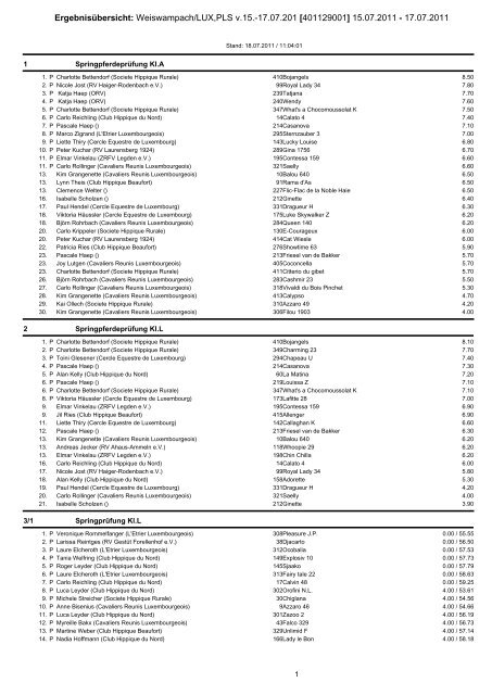 Weiswampach/LUX,PLS v.15.-17.07.201 [401129001] 15.07 ... - FLSE