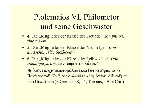 Vorlesung Geschichte Ägyptens in griechisch-römischer Zeit I