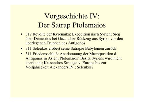 Vorlesung Geschichte Ägyptens in griechisch-römischer Zeit I