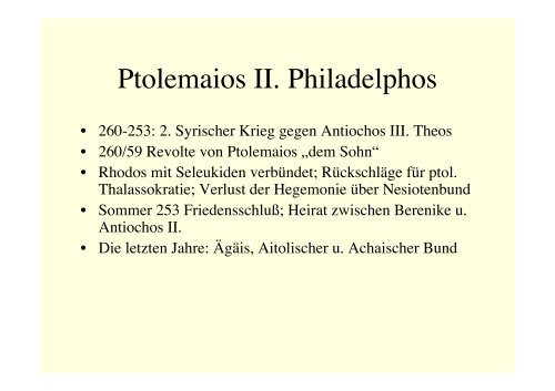 Vorlesung Geschichte Ägyptens in griechisch-römischer Zeit I