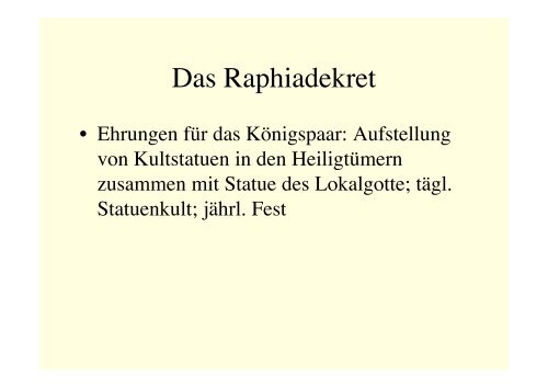 Vorlesung Geschichte Ägyptens in griechisch-römischer Zeit I