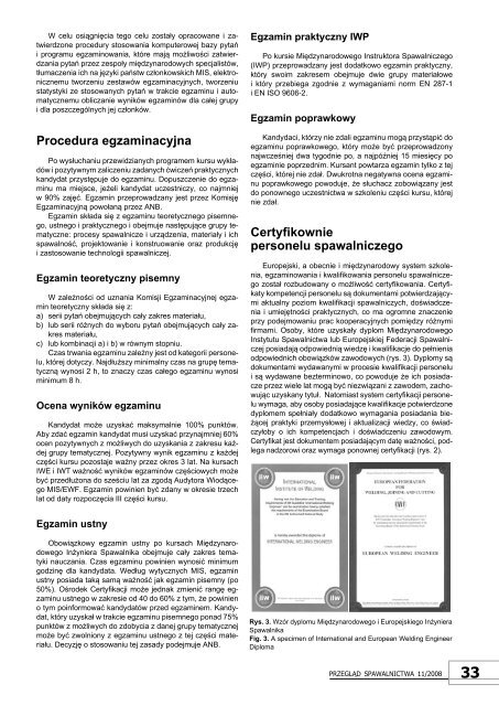 szkolenia - Przegląd Spawalnictwa - Politechnika Szczecińska