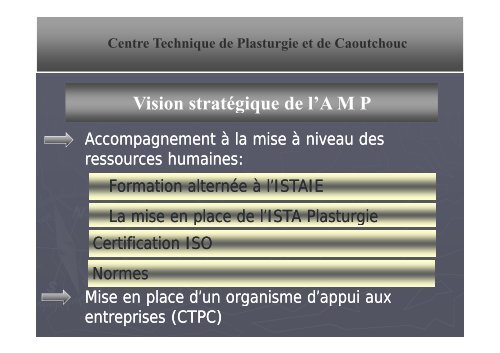 Centre Technique de Plasturgie et de Caoutchouc - Fédération ...