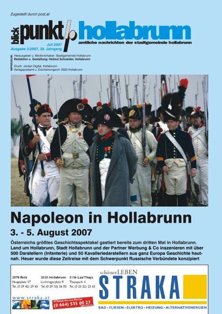 Napoleon in Hollabrunn - Russische Verbündete - NetTeam Internet
