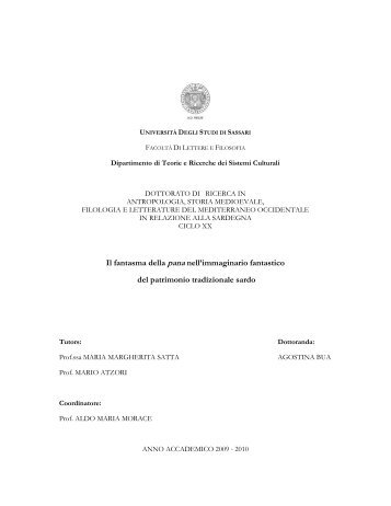Il fantasma della pana nell'immaginario - Università degli Studi di ...