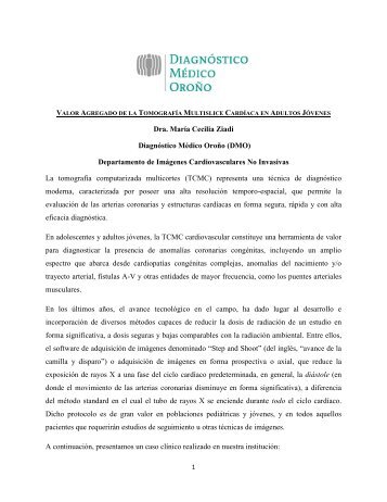 Dra. María Cecilia Ziadi Diagnóstico Médico Oroño (DMO ...