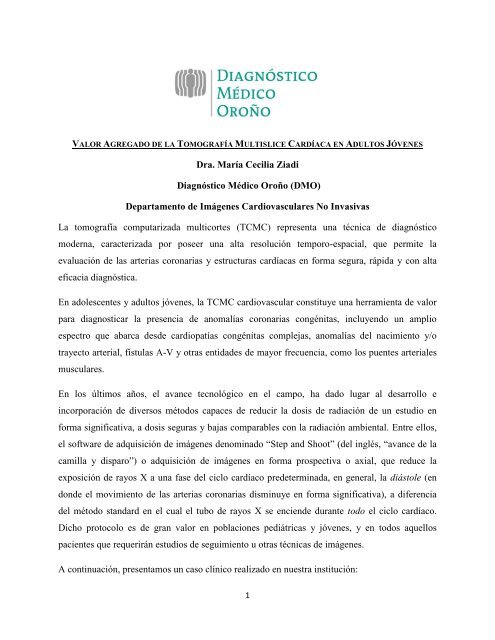 Dra. María Cecilia Ziadi Diagnóstico Médico Oroño (DMO ...