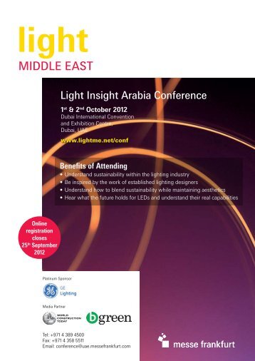 Light Insight Arabia Conference - Light Middle East