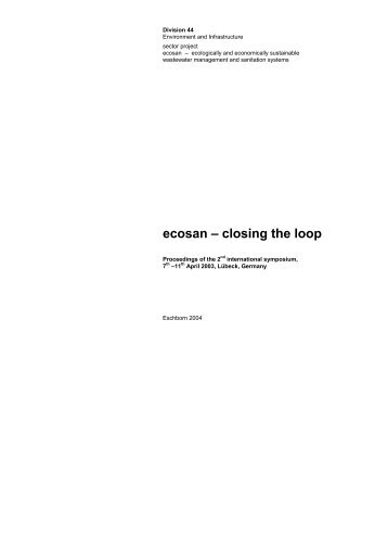 ecosan – closing the loop - Gtz