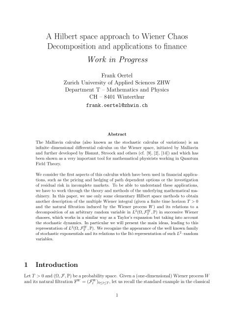 Work in Progress - Frank Oertel's Homepage