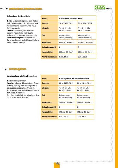 Blickpunkt 45 - Deutscher Alpenverein Sektion Hanau